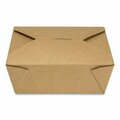 Gen PAPERBOX8 450 oz Paper Reclosable Kraft Take-Out Togo Container - 300 Count GENPAPERBOX8